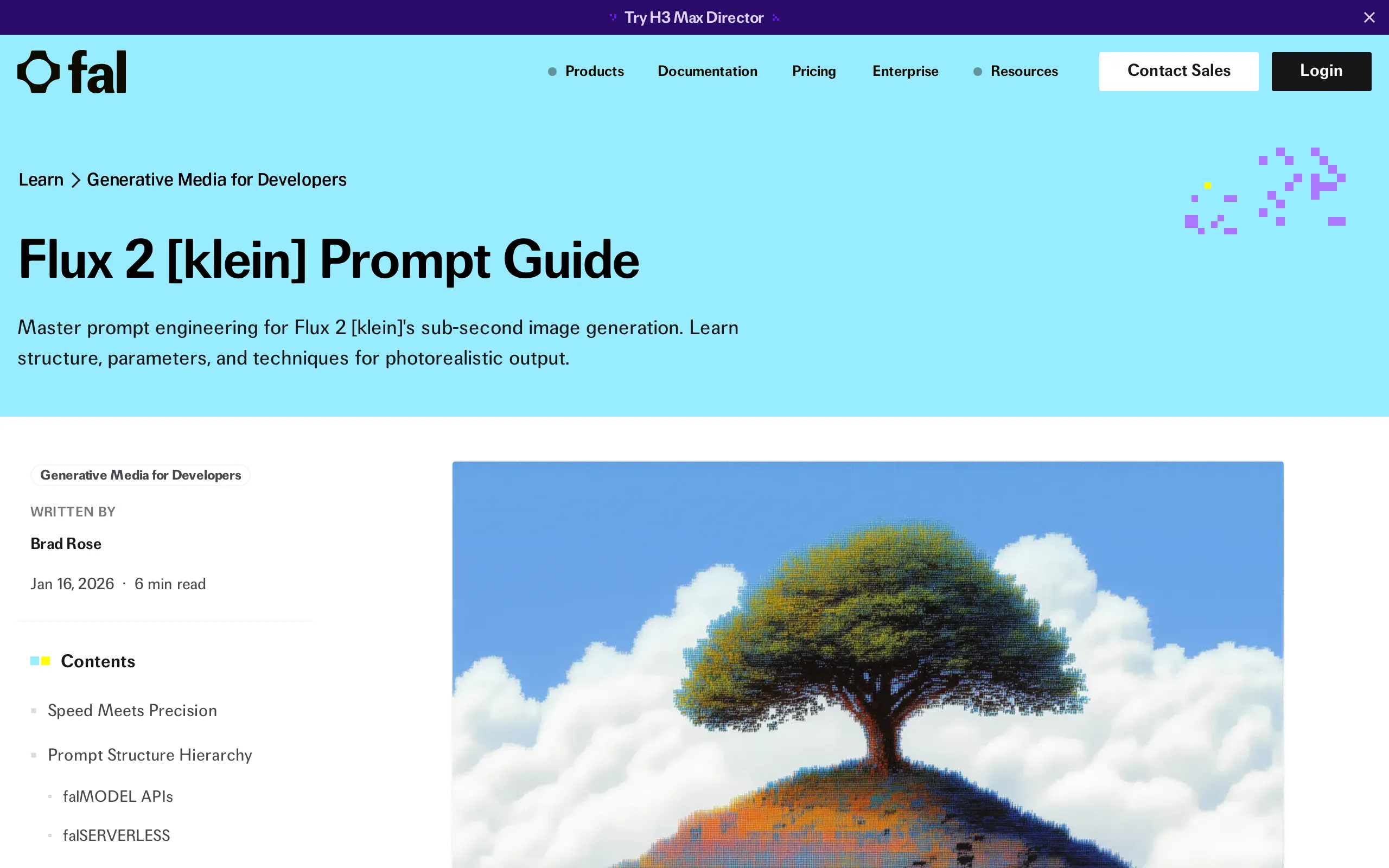 The top of Flux 2 [klein] Prompt Guide, a page keygrip wrote for fal