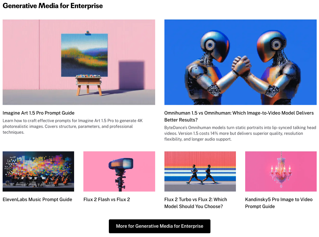 fal.ai/learn content hub showing developer guides and tutorials